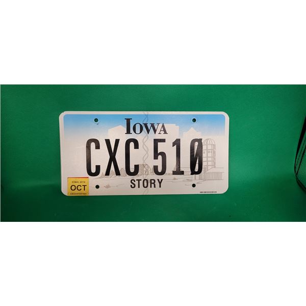 IOWA LICENSE PLATESTORY COUNTY