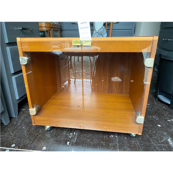 Rolling Wood Cabinet Cat C