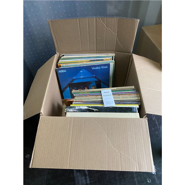 Box of Record Albums Cat B