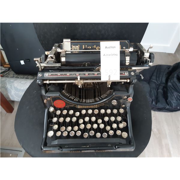 Antique Underwood Typewritter Cat A
