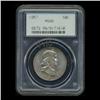 Image 3 : 1957 Franklin Half Graded MS66 PCGS with FBL Great Toning (COI-4910)