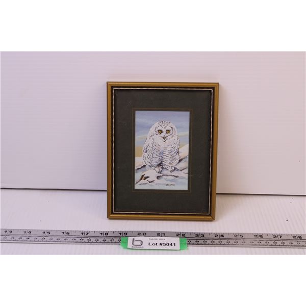 Framed Woven Owl Picture