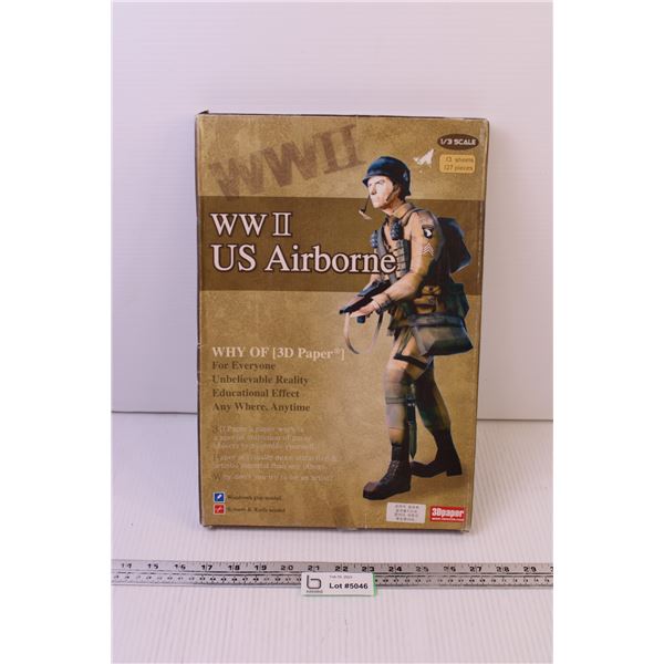 3D Paper 1/3rd Scale Model of WWII US Airborne (NOS)