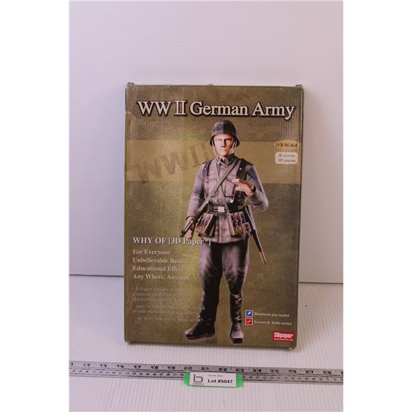 3D Paper 1/3rd Scale Model of WWII German Army (NOS)