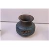 Image 3 : (2) Raku Vases + A Candle Holder