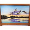 Image 2 : *Canvas Painting of Canadian Geese (signed 24" x 37")