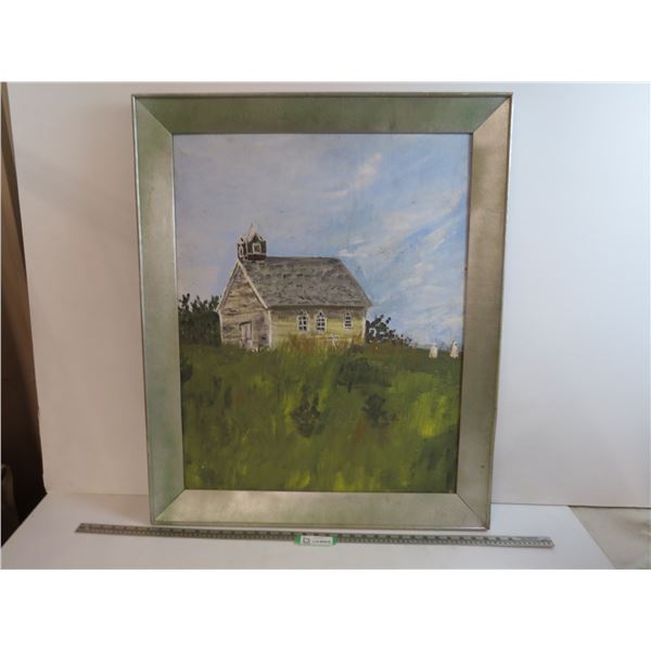 *Painting of Greek Orthodox Church Sask. (unsigned 29" x 35")