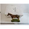 Devon Ware Horse in Bulova Box (neck has crack)