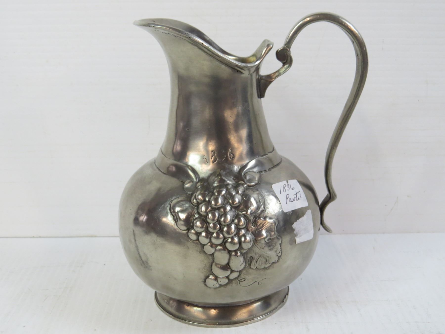 Pewter Pitcher (Made in Belgian - dated 1836) - Bodnarus Auctioneering
