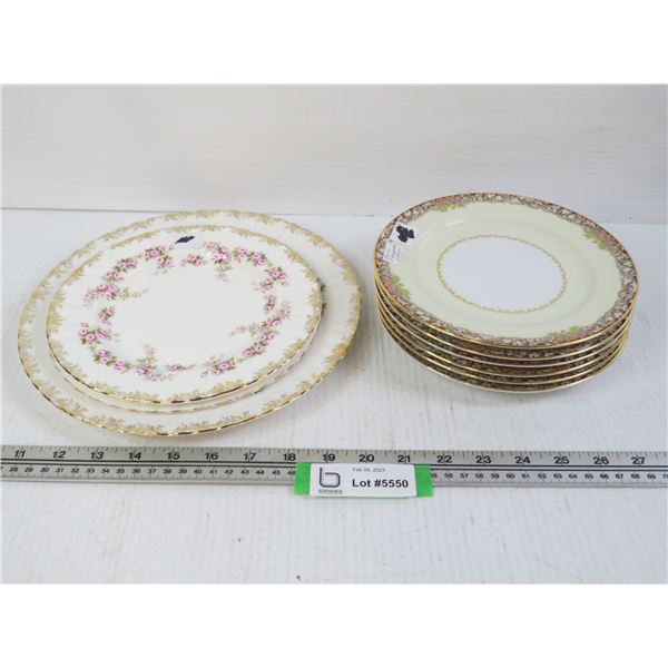 (3) Royal Albert Plates - (6) Noritake Plates Occupied Japan