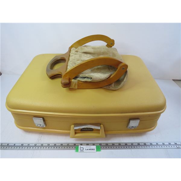 Holiday Suitcase - Vintage Knitting Bag