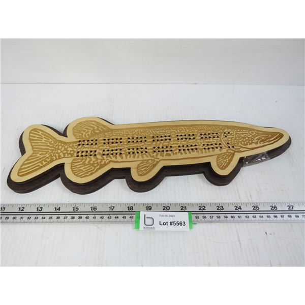Northern Pike Cribbage Board