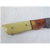 Image 4 : Damascus Steel Knife w/Bone Handle & Case