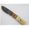Image 5 : Damascus Steel Knife w/Bone Handle & Case