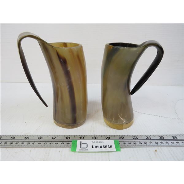 (2) Horn Cups