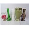 Image 3 : (5) Vases - Powder Horn - Decorated Spoon - Coasters