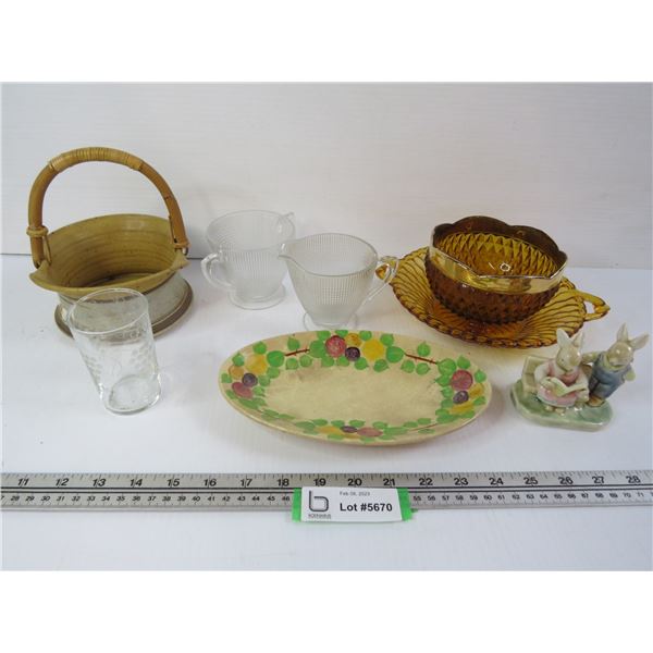 Assortment of Dishes - Rabbit Ornament