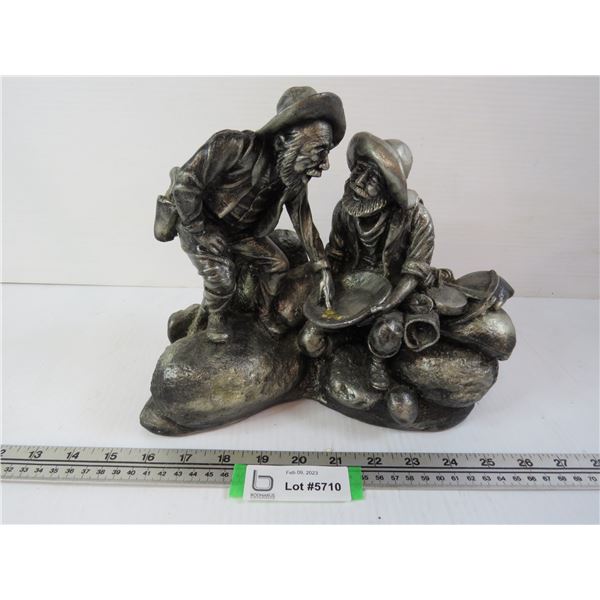 Panning For Gold Statue (signed Benny Five Bear - Dec. 17/92)