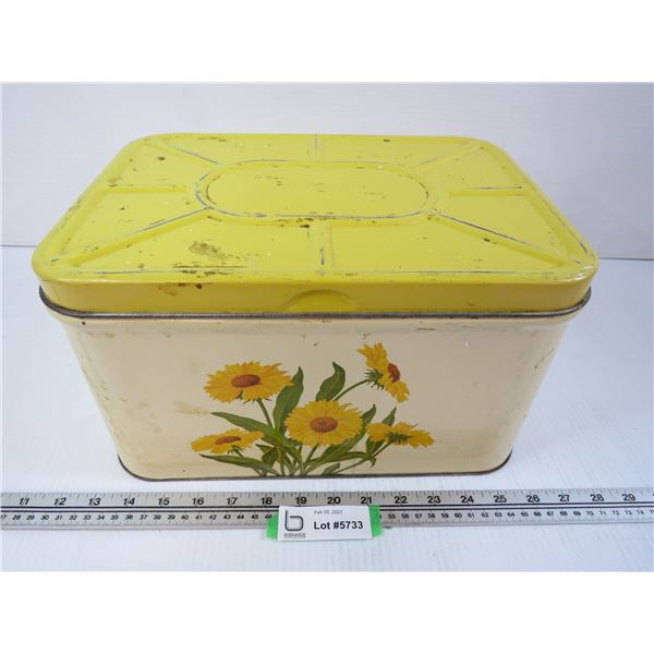 WSG Vintage Sunflower Bread Box