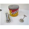 Image 3 : Vintage Strainer - Flashlight - Dustpan - Pastry Cutter - Tabbacco Tin - Clamp