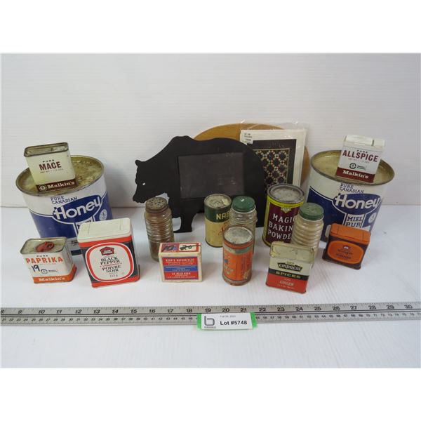 Vintage Tins - Spice Containers - Misc Items