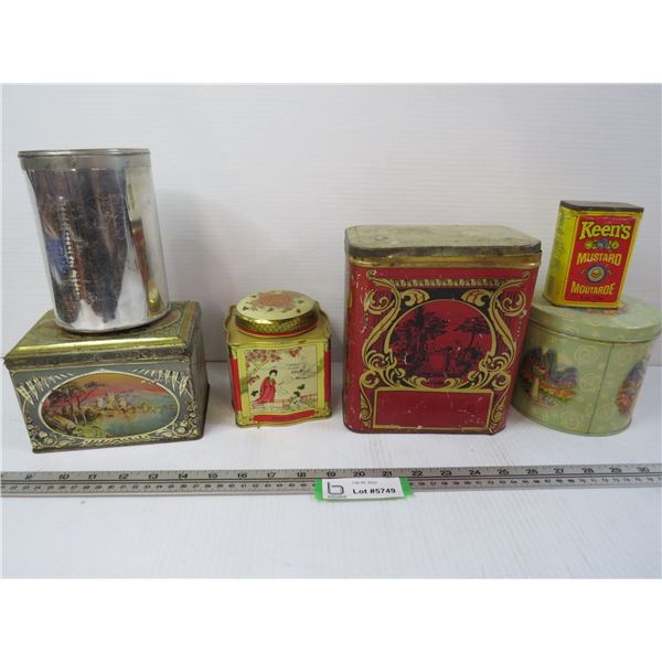 (5) Vintage Tins