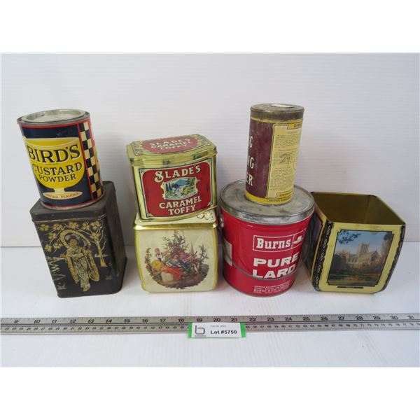 (7) Vintage Tins