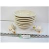(7) Bowls (2 have chips) - (2) Ceramic Ducks (one has repairs)