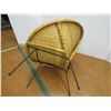 Image 3 : *Wicker Chair w/Metal Legs & Cushion