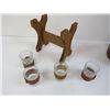 Image 5 : Leather Wrapped Decanter on Stand w/Shot Glasses