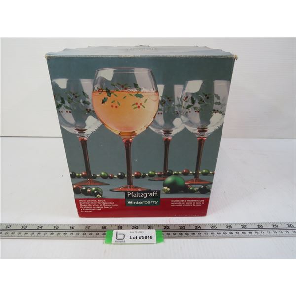 (4) Pfaltzgraff Wine Glasses