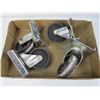 Image 2 : Set of 4 Cart Wheels (4")