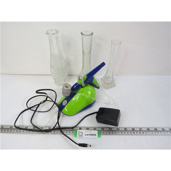 (3) Vases - Crayola Airbrush