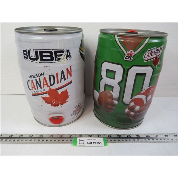 (2) 5L Metal Beer Kegs