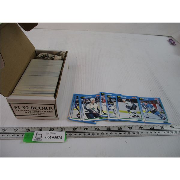 91-92 Score Hockey Cards