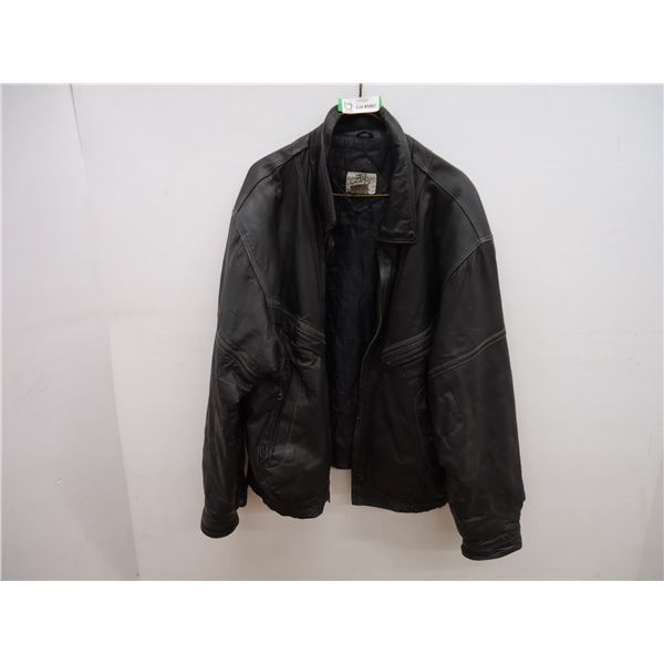 Men's Ash Creek Genuine Leather Jacket- Size XL-very good condition
