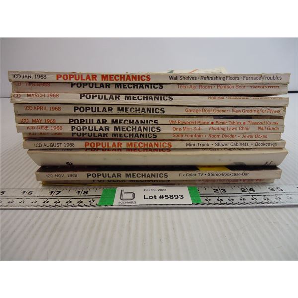 Complete Year of Popular Mechanics-1968