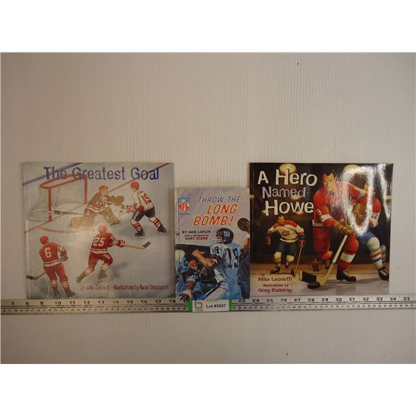 (3) Children's Sports Books-Gordie Howe,1972 Summit Series and NFL Book