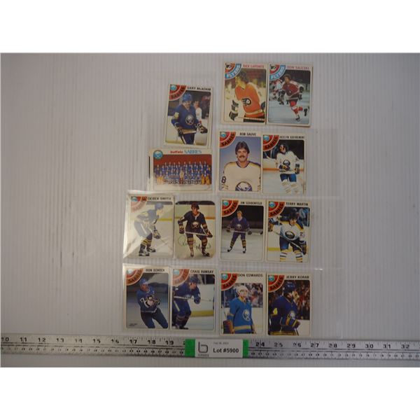1978-79 O-Pee-Chee-(12) Buffalo Sabres and (2) Philadelphia Flyer Cards
