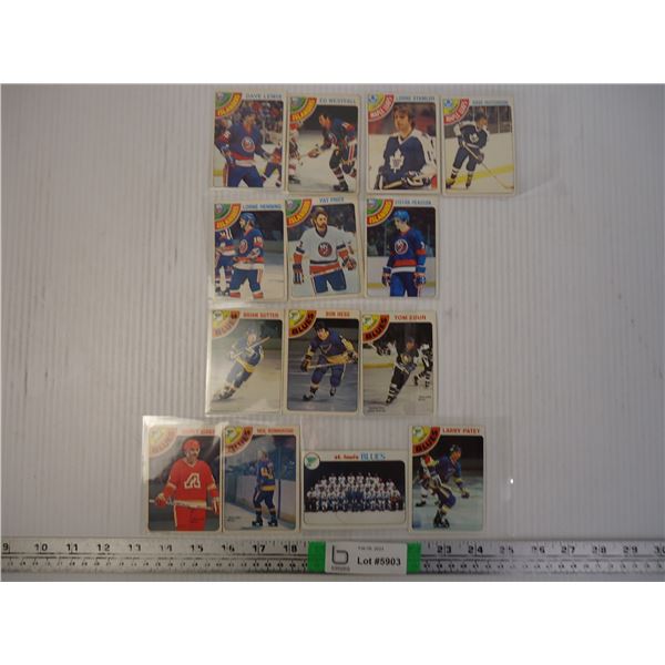 1978-79 O-Pee-Chee- (7) St.Louis Blues-(5) NY Islanders and (2) Toronto Maple Leaf Cards