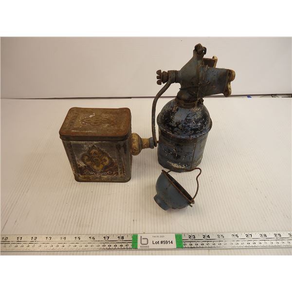 Table Mount Grinder and Tin