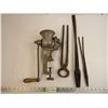 Image 1 : (3) Blacksmith Tongs and Purity No.1 Meat grinder