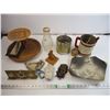 Image 1 : (2) Flour sifters,lamp chimney,Barometer, and msc. items as pictured