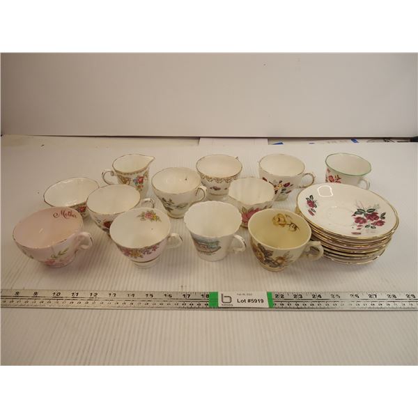 (12) Cups and (9) Saucers
