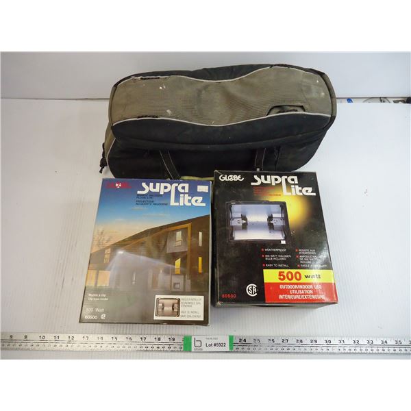 (2) Quartz halogen Lights and small cooler bag