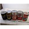 (5) Oil Tins (Gulf, Esso, Castrol, Texaco)
