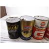 Image 2 : (5) Oil Tins (Gulf, Esso, Castrol, Texaco)