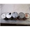 Image 5 : (5) Oil Tins (Gulf, Esso, Castrol, Texaco)