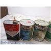 Image 2 : (7) Oil Tins (Gulf, Snap-on, Motomaster, Aeroshell, and Jet Oil)