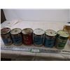 Image 1 : (6) Oil Tins (Mobil Jet, Aeroshell, Turbo)